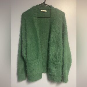 American Eagle Outfitters Green Fuzzy Cardigan NWOT